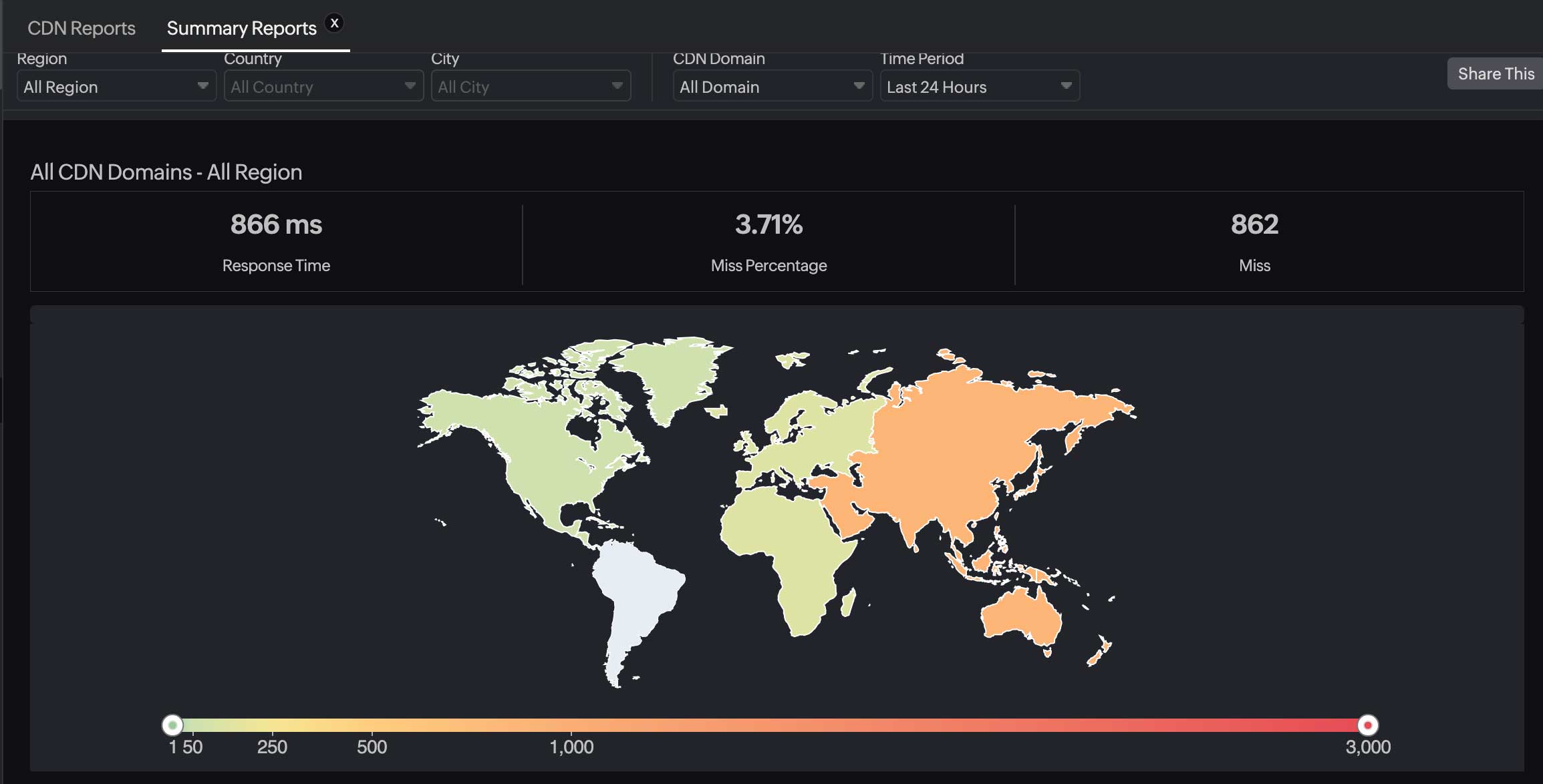 Debug regional issues with CDN reports