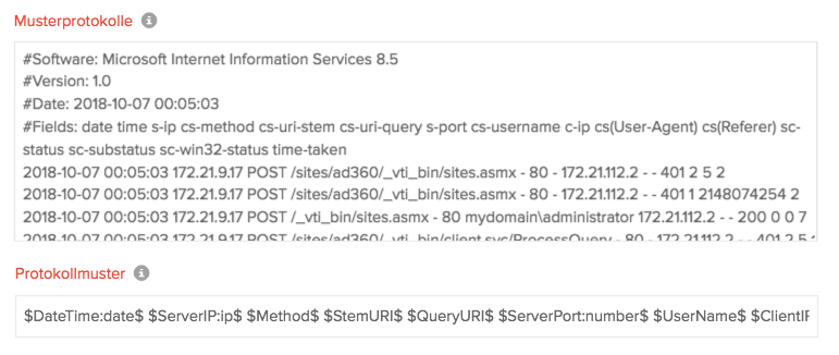 Click to Zoom Field Split of IIS Logs