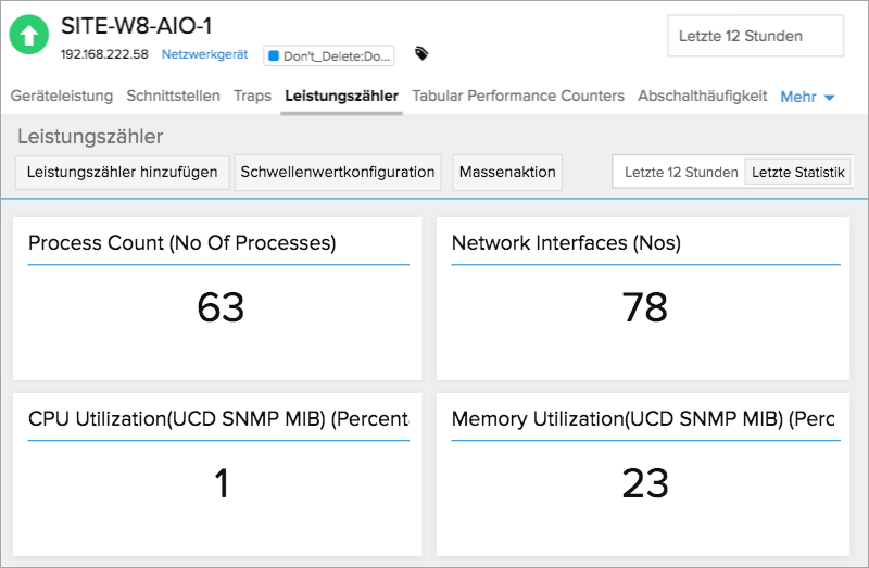 SNMP Performance Counters