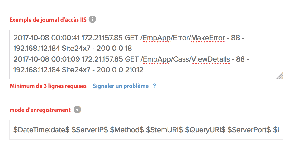 Click to Zoom Field Split of IIS Logs