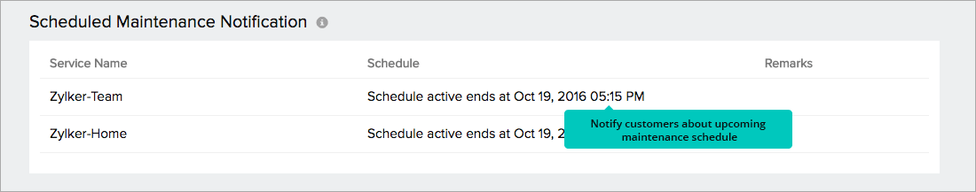 Schedule Maintenanace Notification Schedule Maintenanace Notification