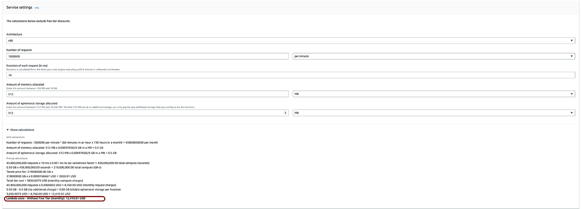 Calculating Lambda GB-seconds 