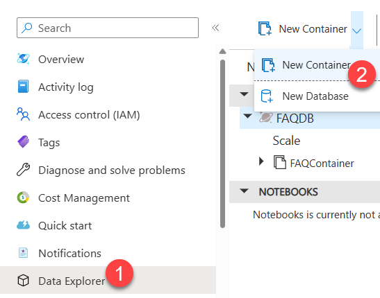 Process for creating a new container 