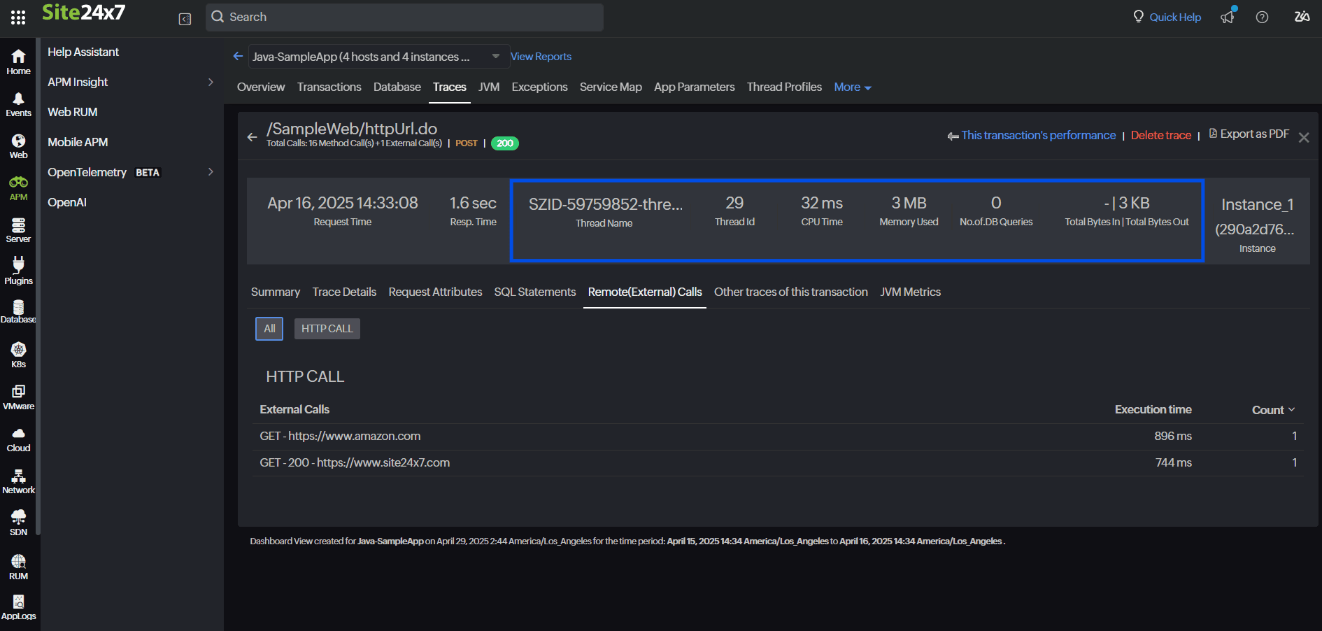 View the CPU time consumed for a particular transaction to pinpoint bottlenecks.