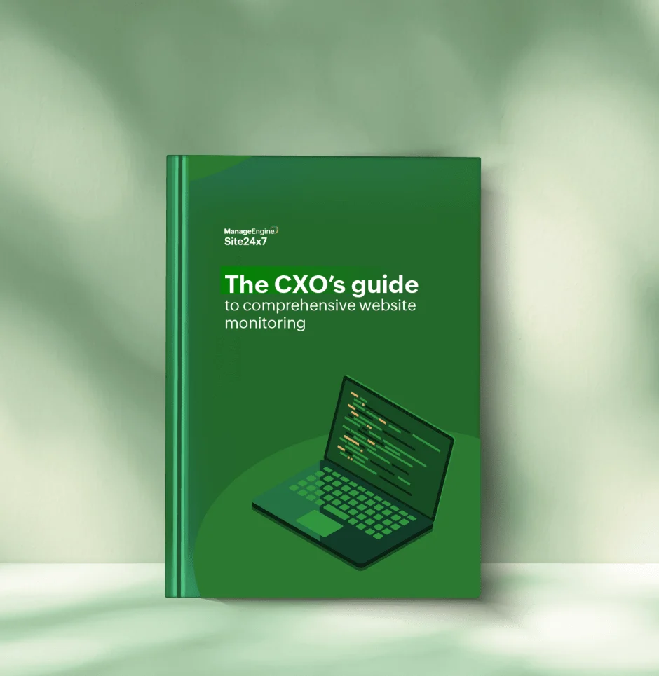 The CXO's guide to comprehensive website monitoring eBook cover