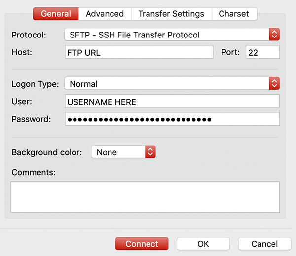 Configuring the SFTP client