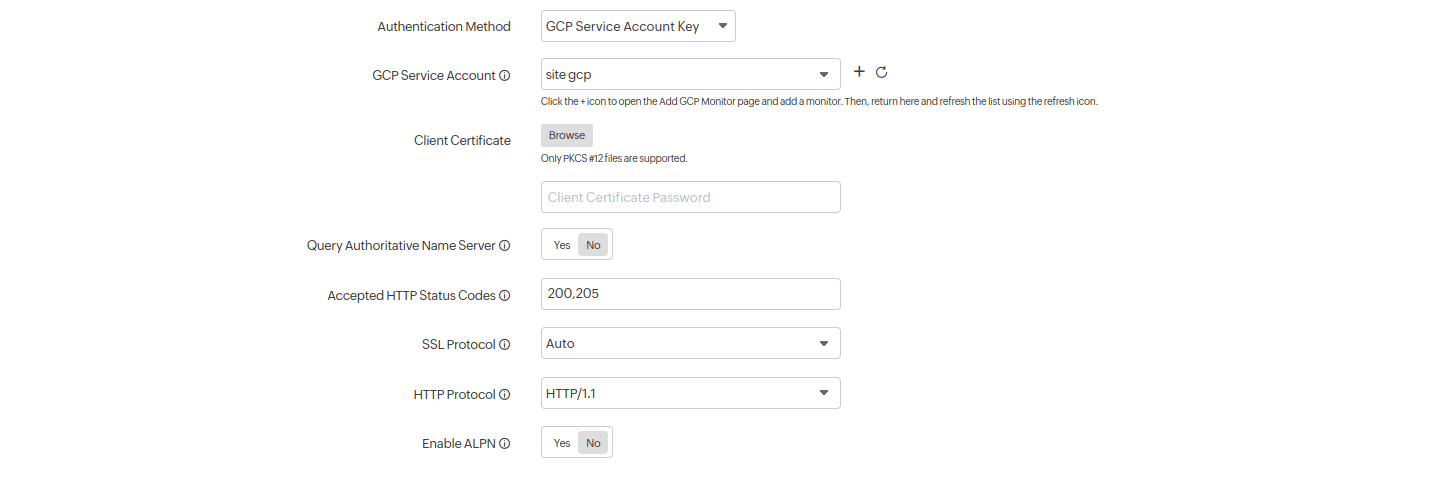 Configure the HTTP method to be used for connecting with the site.