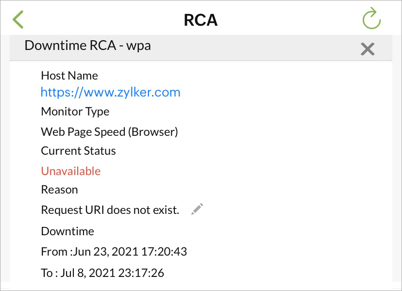 Performance Analysis using RCA reports
