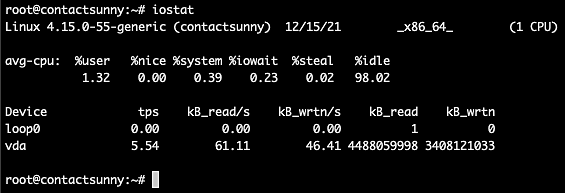 iostat output