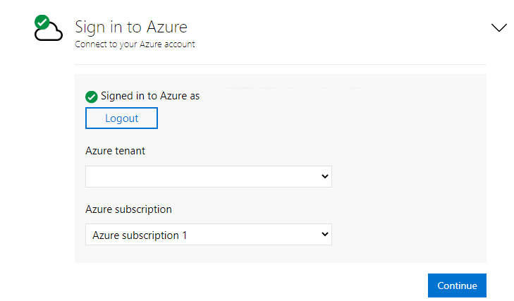 Providing Azure tenant and subscription
