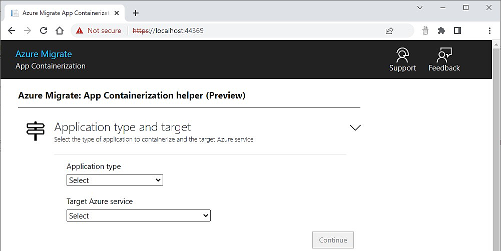 The Azure Migrate App Containerization tool
