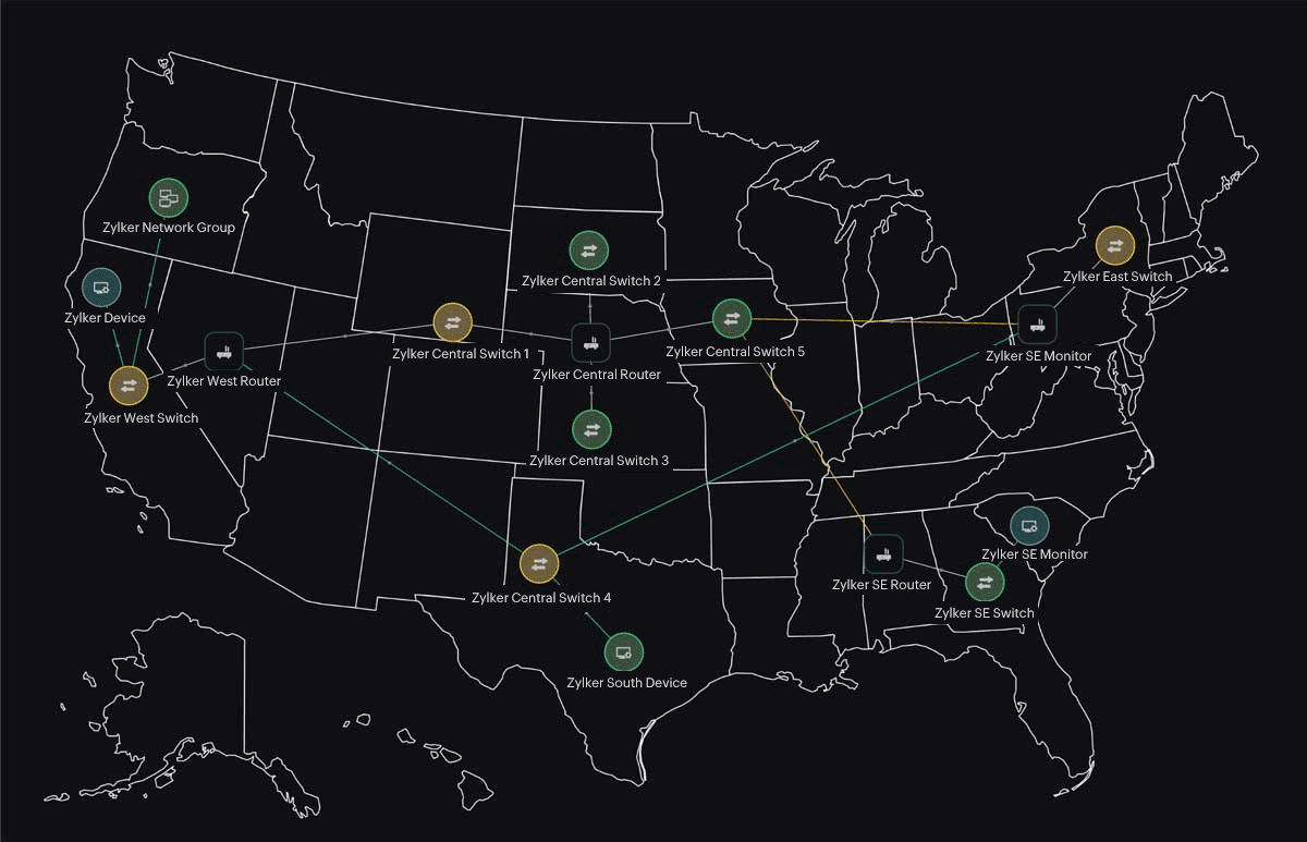 Network topology map