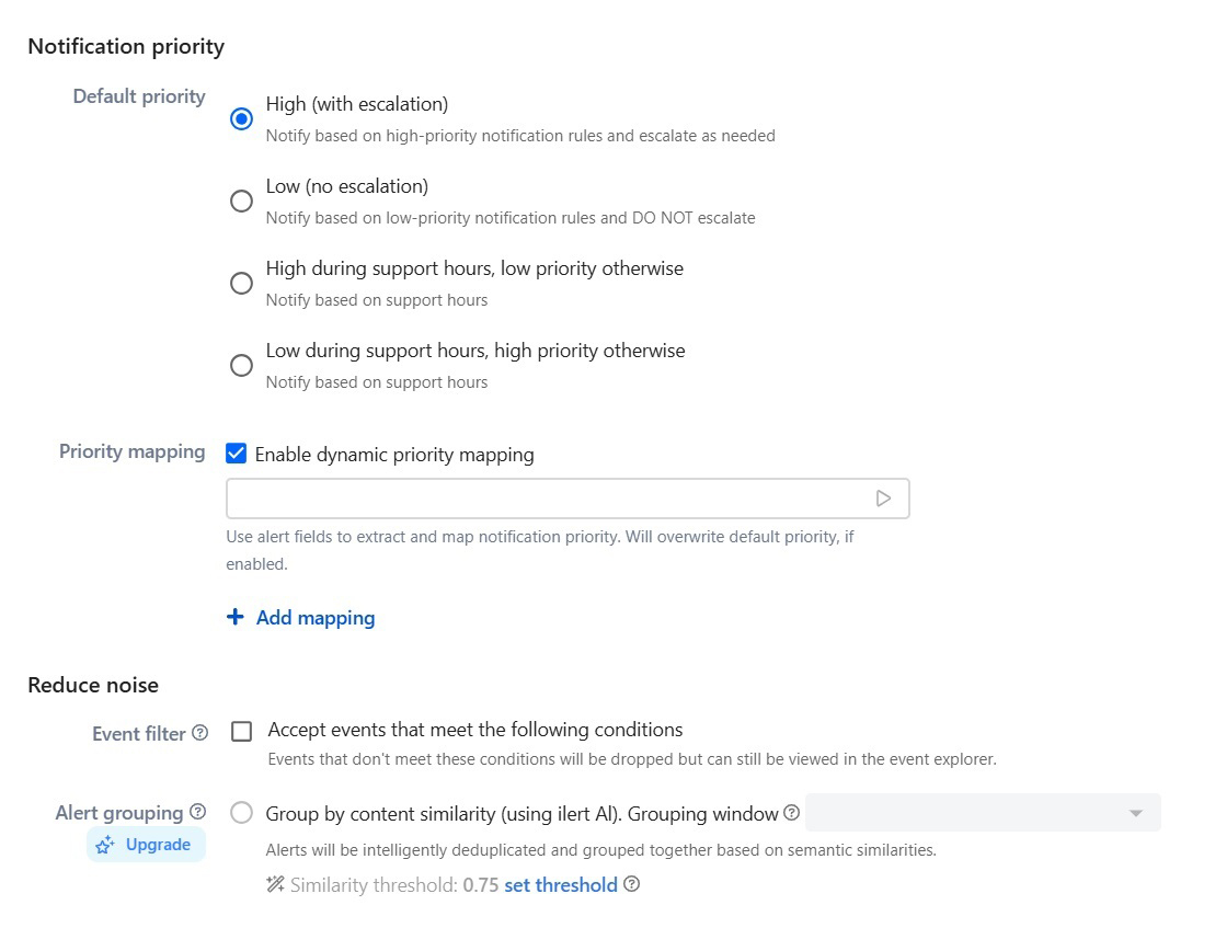 Priority mapping