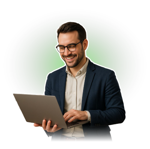 Man with laptop