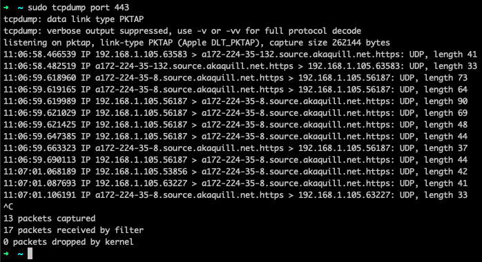 tcpdump para porta 443