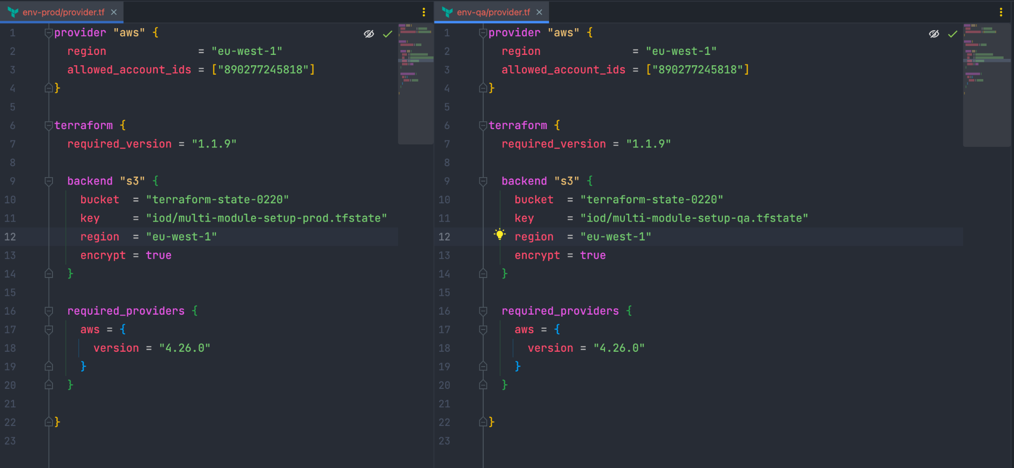 Declaring multiple state files in Terraform