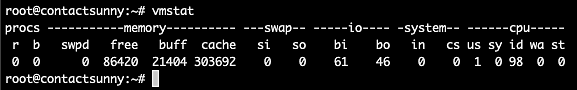 vmstat output